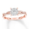 Thumbnail Image 1 of Previously Owned Diamond Promise Ring 3/8 ct tw Round-cut 10K Two-Tone Gold - Size 9.5