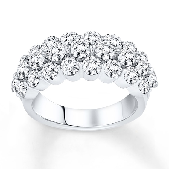 Previously Owned Diamond Anniversary Band 3 ct tw Round-cut 14K White Gold Size 9.25