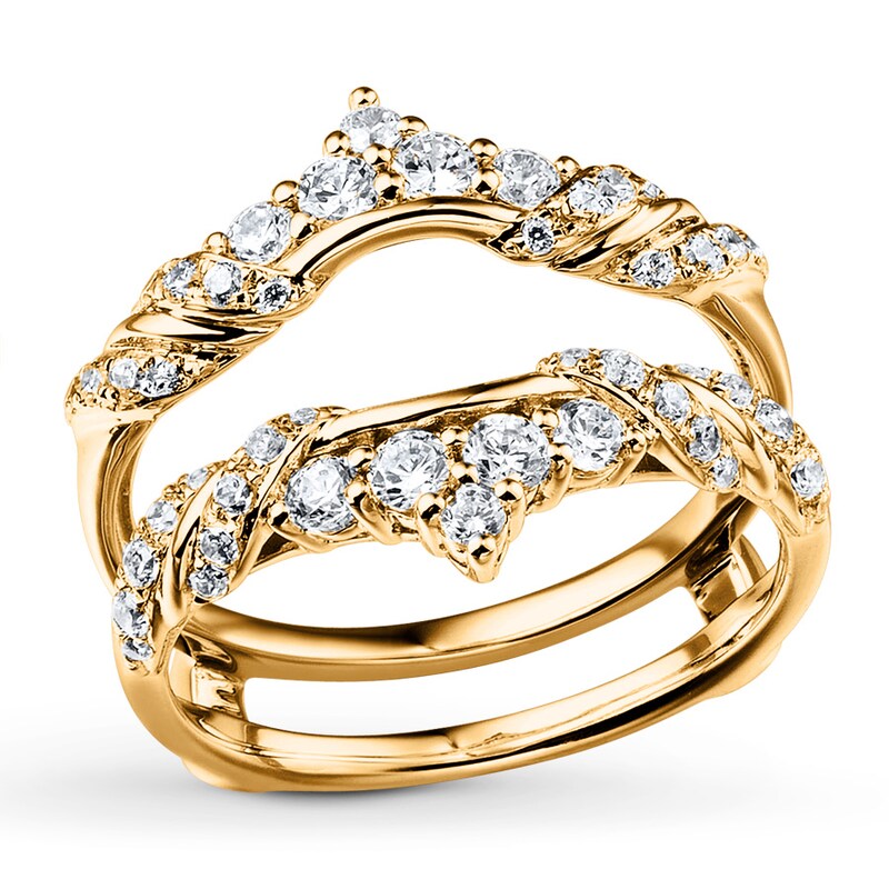 Main Image 1 of Previously Owned Diamond Enhancer Ring 7/8 ct tw Round-cut 14K Yellow Gold - Size 4