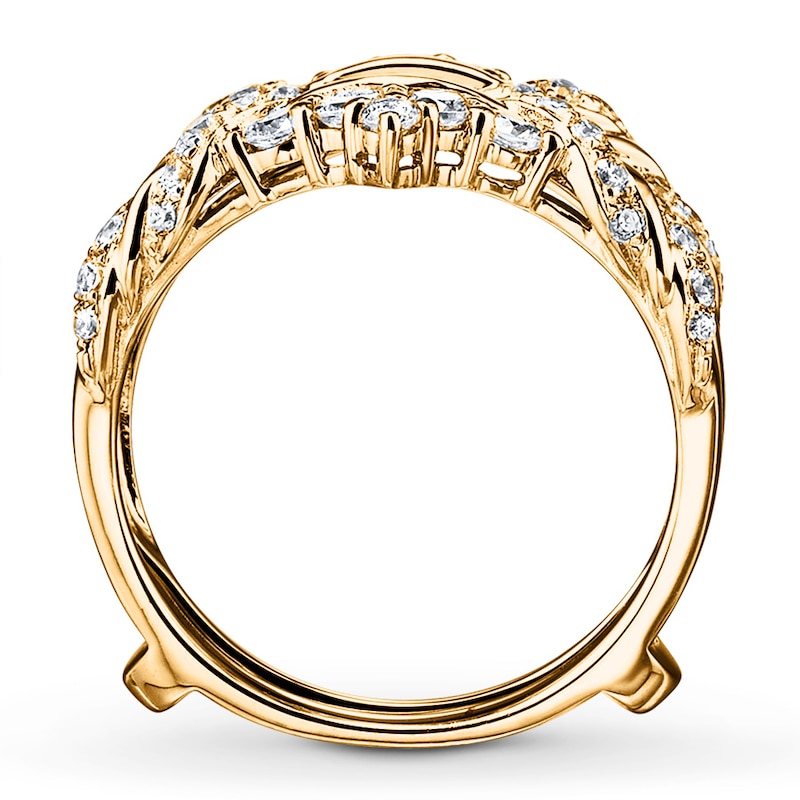 Main Image 2 of Previously Owned Diamond Enhancer Ring 7/8 ct tw Round-cut 14K Yellow Gold - Size 4
