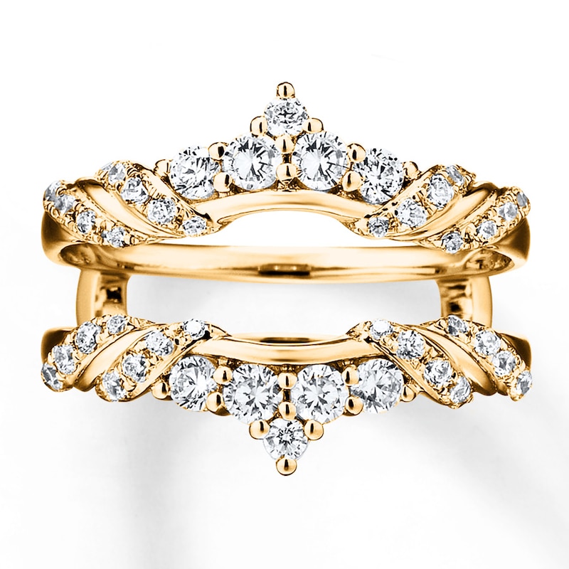 Main Image 4 of Previously Owned Diamond Enhancer Ring 7/8 ct tw Round-cut 14K Yellow Gold - Size 4