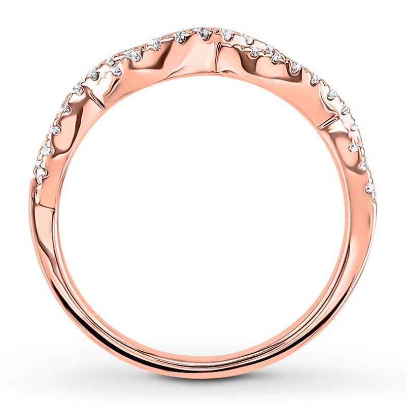 Main Image 2 of Previously Owned Diamond Anniversary Band 1/4 ct tw Round-cut 10K Rose Gold - Size 5