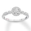 Thumbnail Image 1 of Previously Owned Diamond Promise Ring 1/5 ct tw Round-cut 10K White Gold - Size 3.75