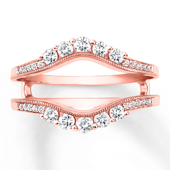 Previously Owned Diamond Enhancer Ring 5/8 ct tw Round-cut 14K Rose Gold Size 10