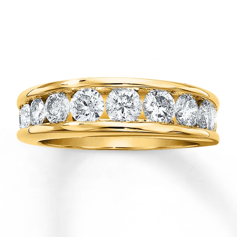 Previously Owned Diamond Wedding Band 1-1/2 ct tw Round-cut 14K Yellow Gold - Size 5.75