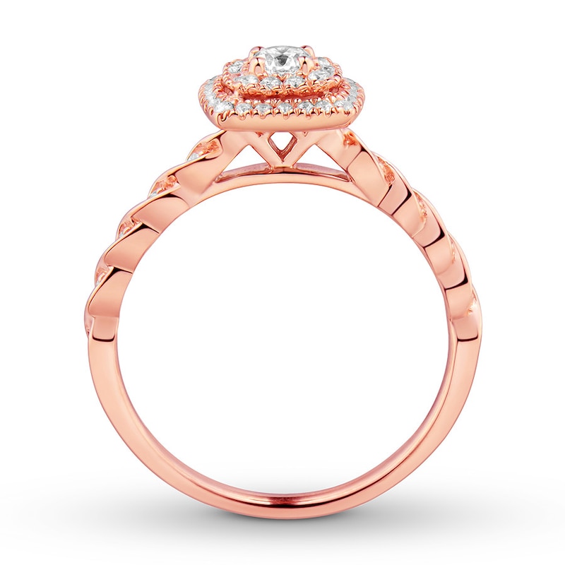 Previously Owned Diamond Engagement Ring 1/3 ct tw Round-cut 10K Rose Gold
