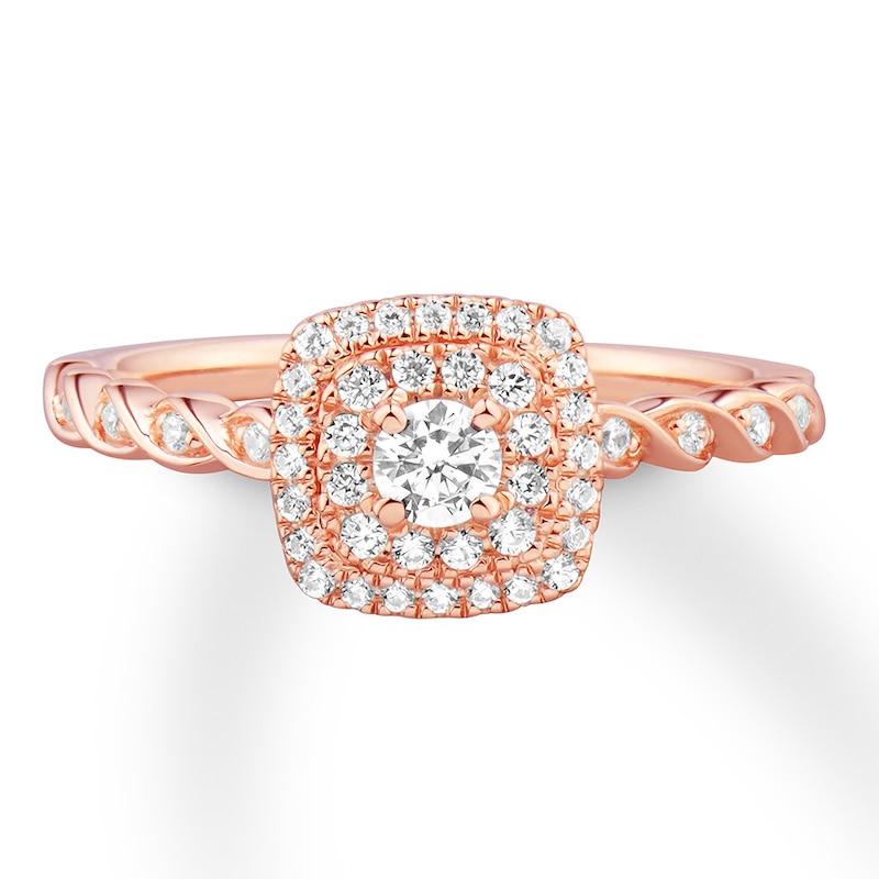Previously Owned Diamond Engagement Ring 1/3 ct tw Round-cut 10K Rose Gold