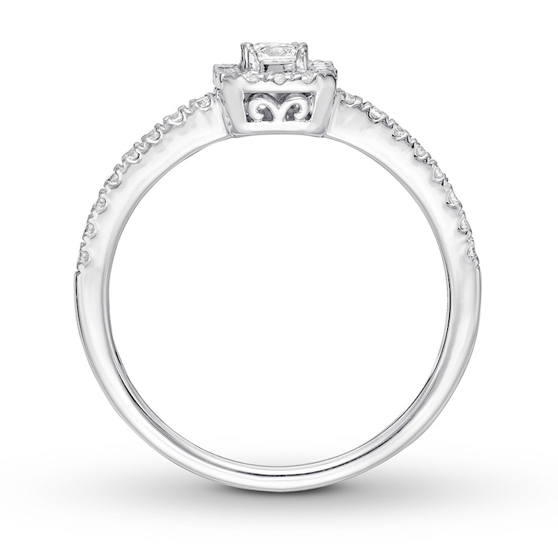 Previously Owned Ever Us Diamond Promise Ring 3/8 ct tw Princess & Round-cut 10K White Gold