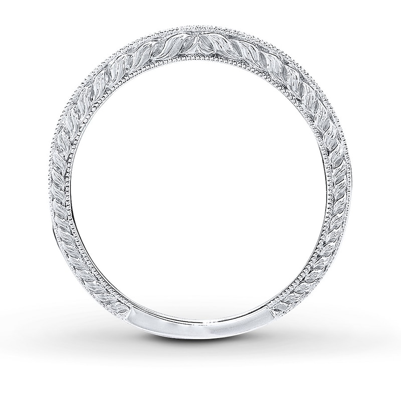Main Image 2 of Previously Owned Scott Kay Band 1/10 ct tw Round-cut Diamonds 14K White Gold - Size 5