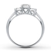 Thumbnail Image 2 of Previously Owned Diamond Ring 1/4 ct tw Princess & Round-cut 14K White Gold - Size 9