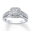 Thumbnail Image 1 of Previously Owned Diamond Ring 1/2 ct tw Round-cut 10K White Gold - Size 11