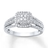 Thumbnail Image 1 of Previously Owned Diamond Ring 1/2 ct tw Round-cut 10K White Gold - Size 8