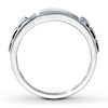 Thumbnail Image 2 of Previously Owned Men's Wedding Band 1/4 ct tw Round-cut Diamonds 10K White Gold - Size 12.5