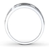 Thumbnail Image 1 of Previously Owned Men's Wedding Band 1/4 ct tw Round-cut Diamonds 10K White Gold - Size 13.5