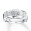 Thumbnail Image 1 of Previously Owned Men's Diamond Ring 1/2 ct tw Round-cut 10K White Gold - Size 13