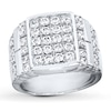 Thumbnail Image 1 of Previously Owned Men's Diamond Ring 2 ct tw Round-cut 14K White Gold Size 12.5