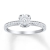 Thumbnail Image 1 of Previously Owned Diamond Ring 1/5 ct tw Round-cut 10K White Gold - Size 4.75