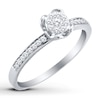 Thumbnail Image 2 of Previously Owned Diamond Ring 1/5 ct tw Round-cut 10K White Gold - Size 4.75