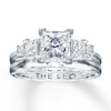 Thumbnail Image 4 of Previously Owned THE LEO Diamond Enhancer Ring 1/2 ct tw Princess & Round-cut 14K White Gold - Size 10.25