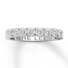 Thumbnail Image 1 of Previously Owned THE LEO Diamond 3/4 ct tw Round-cut Anniversary Band 14K White Gold - Size 10