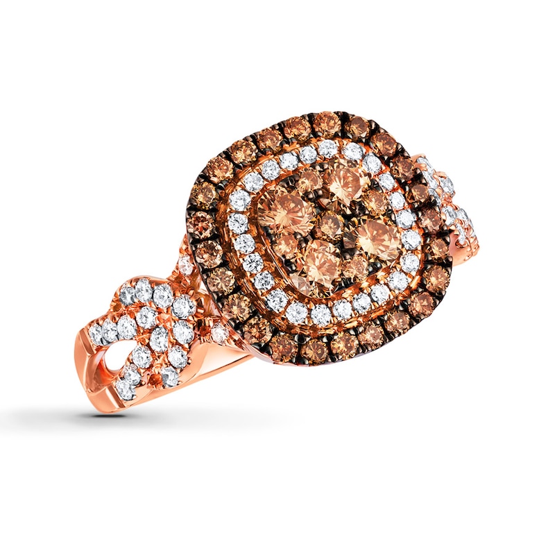 Main Image 1 of Previously Owned Le Vian Diamond Ring 1 ct tw Round-cut 14K Strawberry Gold - Size 4.5