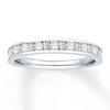Thumbnail Image 1 of Previously Owned Diamond Anniversary Band 1/2 ct tw Round & Baguette-cut 14K White Gold Size 10.75