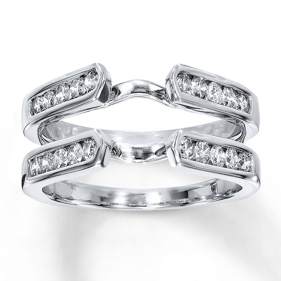 Previously Owned Diamond Enhancer Ring 3/4 ct tw Round-cut 14K White Gold Size 10.75