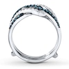 Thumbnail Image 2 of Previously Owned Diamond Enhancer Ring 1/2 ct tw Blue/White 14K White Gold - Size 8