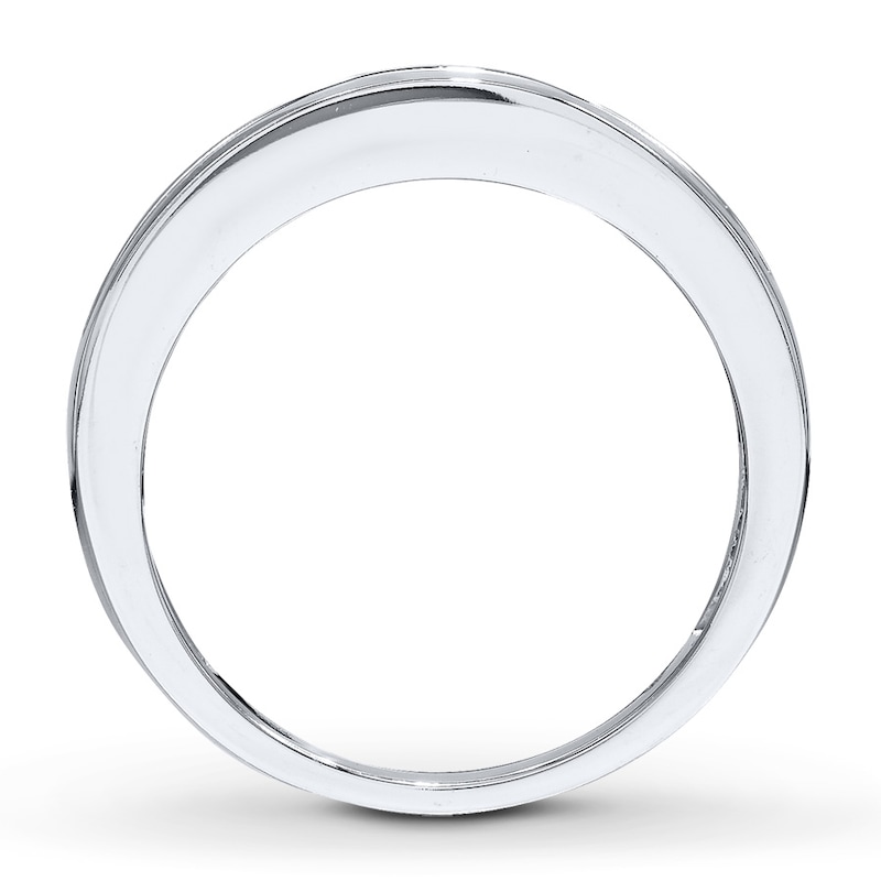 Main Image 2 of Previously Owned Men's Diamond Band 1-1/2 ct tw Square-cut 14K White Gold - Size 13