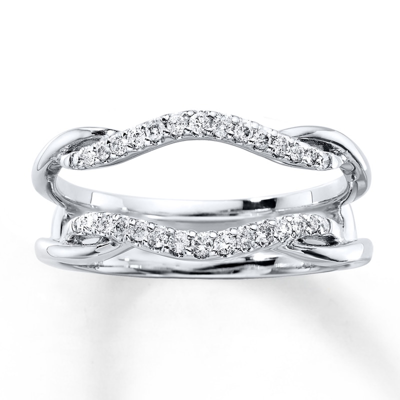 Main Image 1 of Previously Owned Diamond Enhancer Ring 1/5 ct tw Round-cut 14K White Gold Size 5