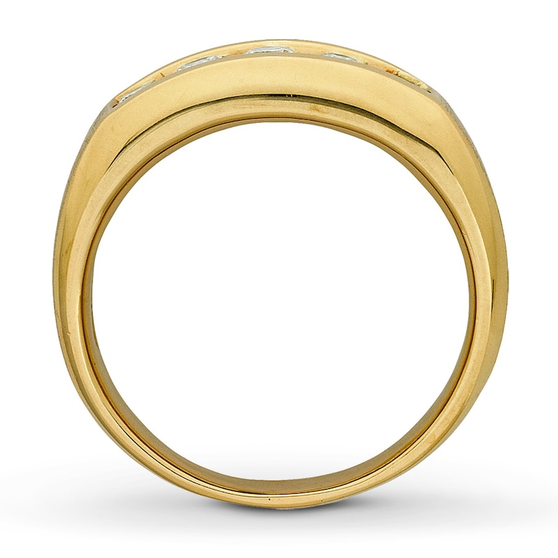 Previously Owned Men's Diamond Band 1 ct tw Round-cut 14K Yellow Gold - Size 14.25
