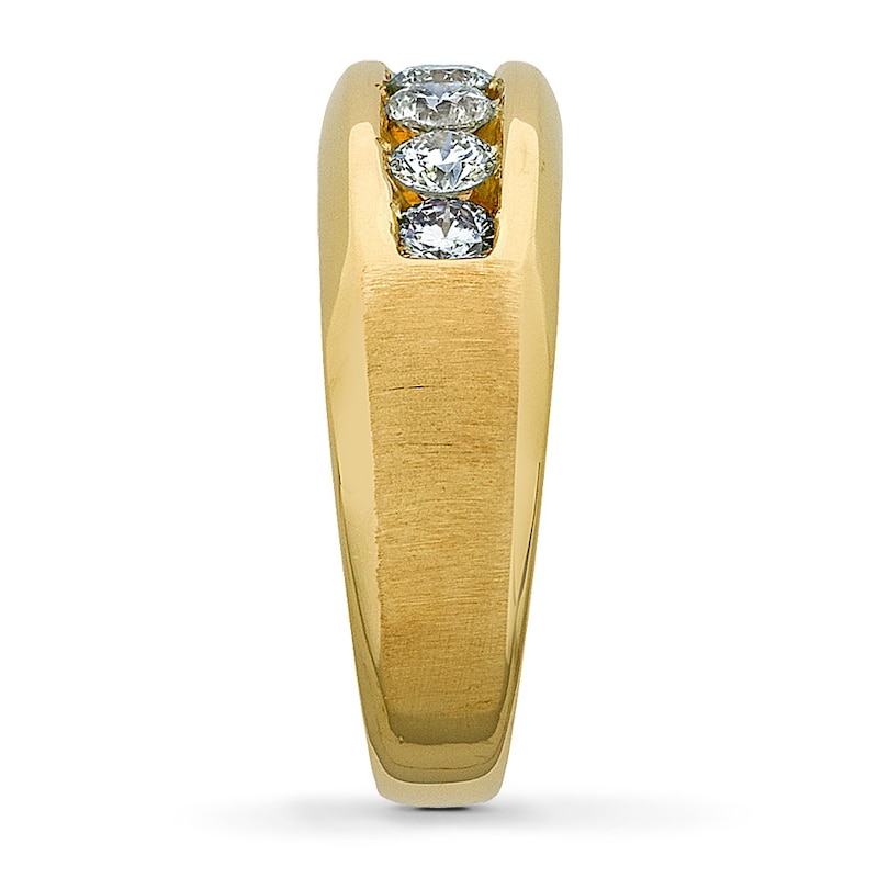 Previously Owned Men's Diamond Band 1 ct tw Round-cut 14K Yellow Gold - Size 14.25