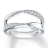 Thumbnail Image 1 of Previously Owned Enhancer Ring 1/5 ct tw Round-cut Diamonds 10K White Gold - Size 12.25