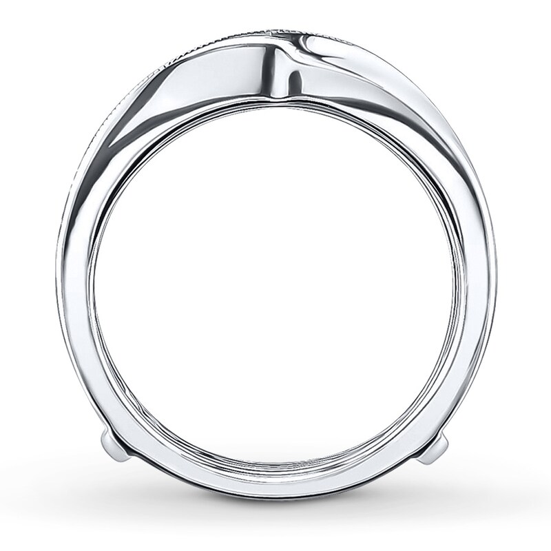 Main Image 2 of Previously Owned Enhancer Ring 1/5 ct tw Round-cut Diamonds 10K White Gold - Size 12.25