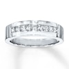 Previously Owned Men's Diamond Band 5/8 ct tw Square-Cut 10K White Gold