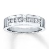 Thumbnail Image 1 of Previously Owned Men's Diamond Band 5/8 ct tw Square-Cut 10K White Gold - Size 6