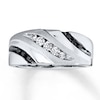 Thumbnail Image 1 of Previously Owned Men's Diamond Wedding Band 1/3 ct tw Round-cut 10K White Gold - Size 12