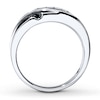 Thumbnail Image 1 of Previously Owned Men's Diamond Wedding Band 1/3 ct tw Round-cut 10K White Gold - Size 12