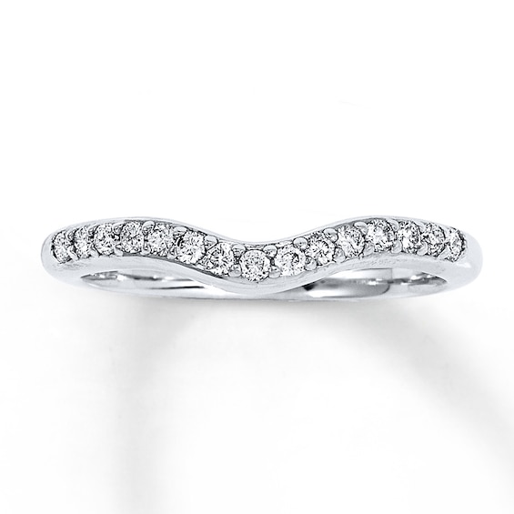 Previously Owned Diamond Anniversary Ring 1/4 ct tw Round-cut 14K White Gold Size 10