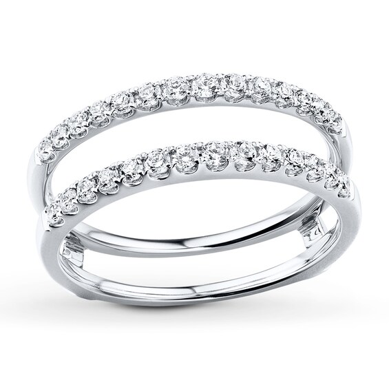 Previously Owned Diamond Enhancer Ring 1/2 ct tw Round-cut 14K White Gold Size