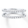 Thumbnail Image 3 of Previously Owned Diamond Enhancer Ring 1/2 ct tw Round-cut 14K White Gold - Size 4