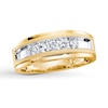 Thumbnail Image 1 of Previously Owned Men's Diamond Wedding Band 1/2 ct tw Round-cut 10K Yellow Gold Size 13