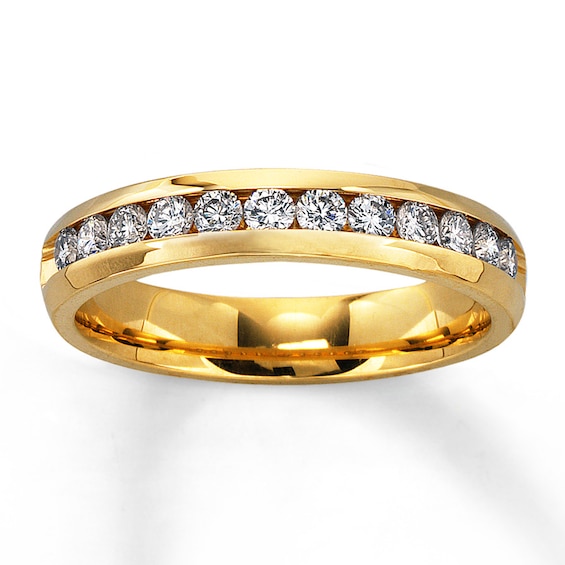 Previously Owned Diamond Anniversary Ring 1/2 ct tw Round-cut 14K Yellow Gold Size 3