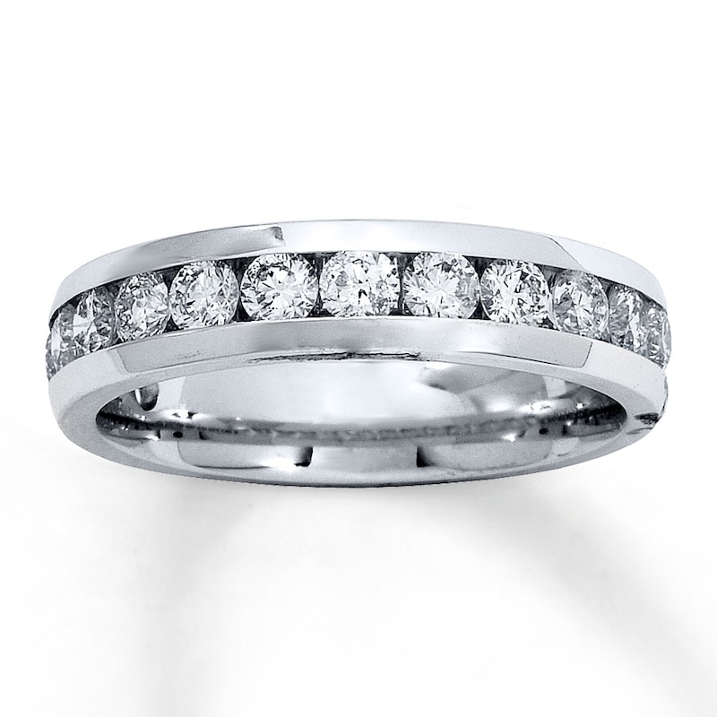 Previously Owned Diamond Anniversary Ring 1 ct tw Round-cut 14K White Gold - Size 11