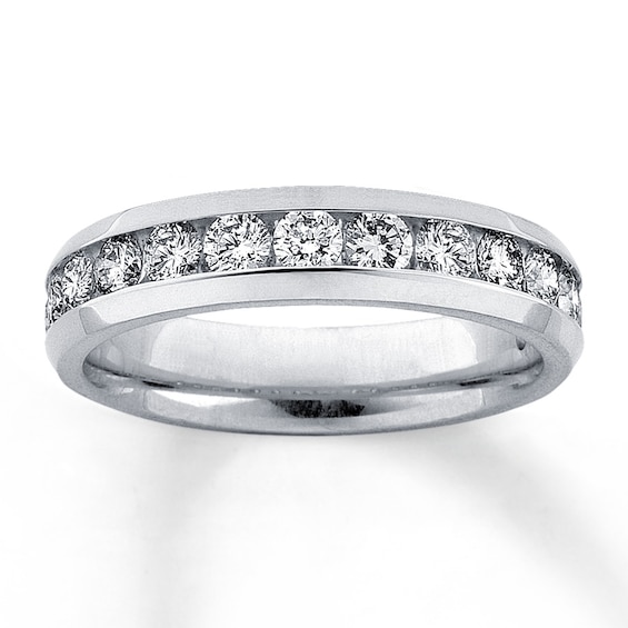 Previously Owned Diamond Anniversary Band 1 ct tw Round-cut 14K White Gold - Size 4.75