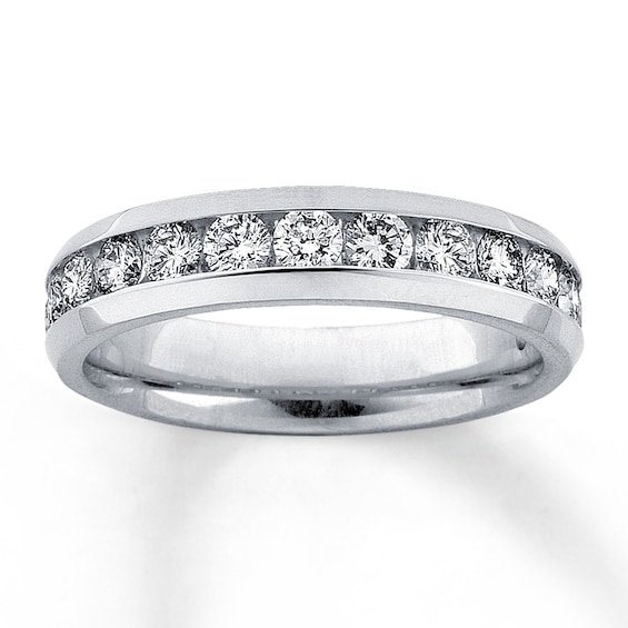 Previously Owned Diamond Anniversary Band 1 ct tw Round-cut 14K White Gold Size 4.75
