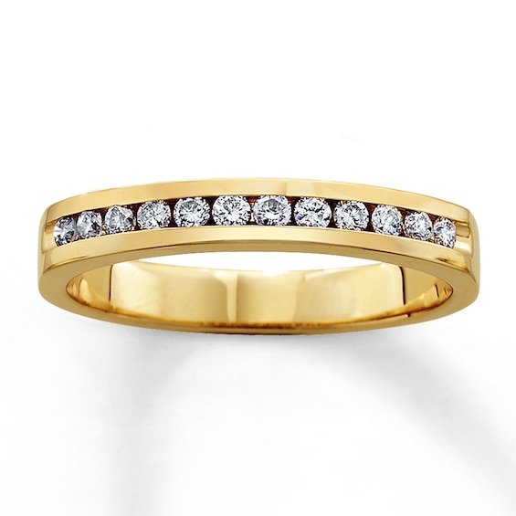 Previously Owned Diamond Anniversary Ring 1/2 ct tw Round 14K Yellow Gold Size 9