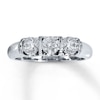Thumbnail Image 1 of Previously Owned Three-Stone Diamond Engagement Ring 1 ct tw Round-cut 14K White Gold - Size 4.75