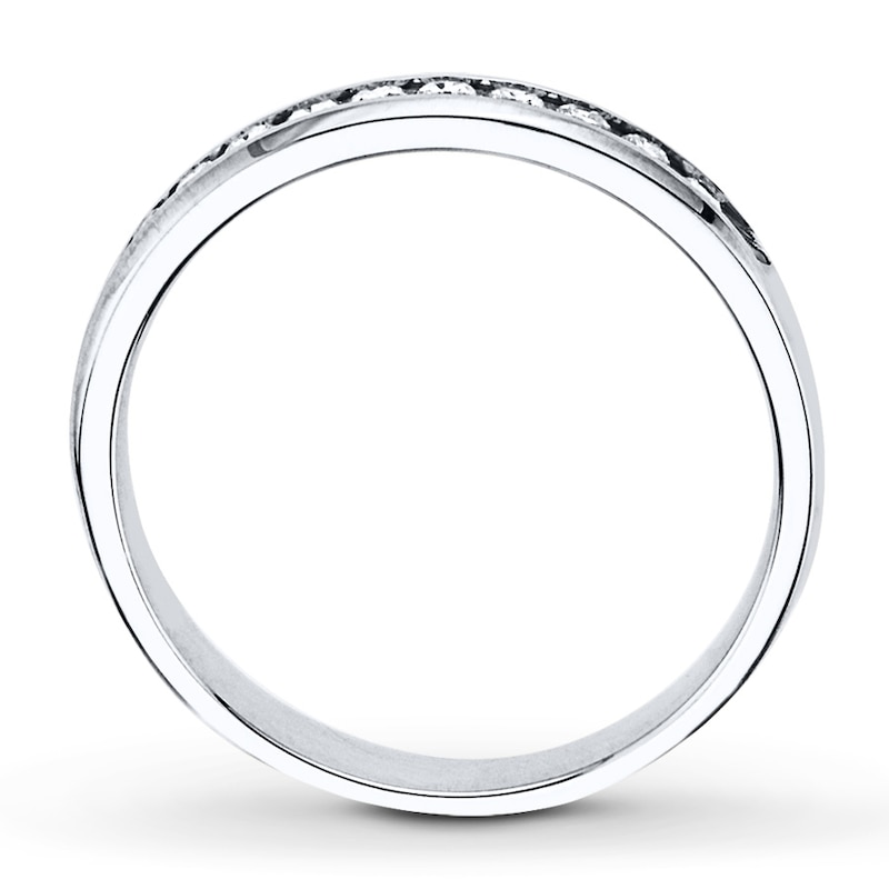 Main Image 2 of Previously Owned Diamond Band 1/4 ct tw Round-cut 10K White Gold Size 4