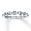 Thumbnail Image 1 of Previously Owned Diamond Anniversary Ring 1/10 ct tw Round-cut 10K White Gold - Size 4